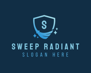 Shield Broom Housekeeper logo design