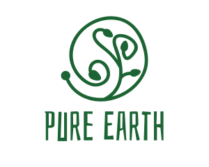 Green Organic Plant logo