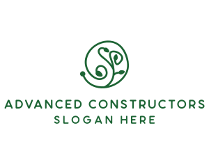 Green Organic Plant logo design