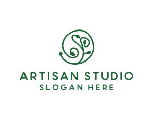 Green Organic Plant logo design