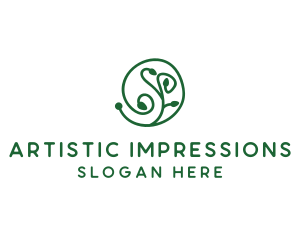 Green Organic Plant logo design