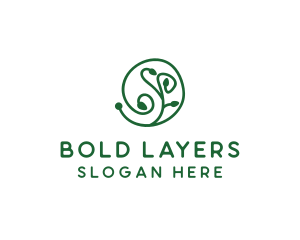 Green Organic Plant logo design