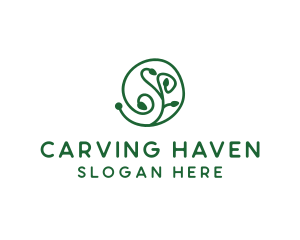 Green Organic Plant logo design