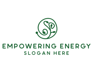 Green Organic Plant logo design