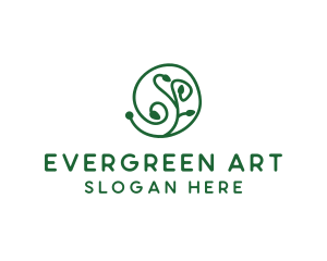 Green Organic Plant logo design