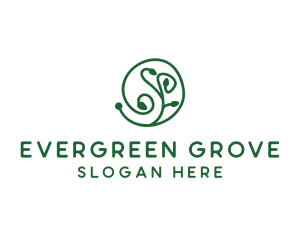 Green Organic Plant logo design