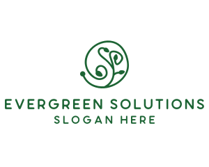 Green Organic Plant logo design