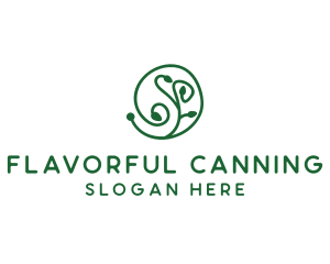 Green Organic Plant logo design