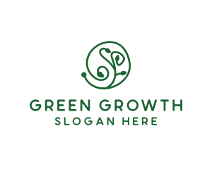 Green Organic Plant logo design