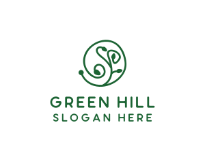 Green Organic Plant logo design