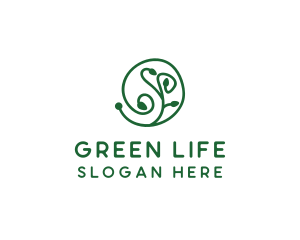 Green Organic Plant logo design