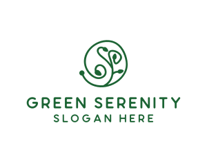 Green Organic Plant logo design