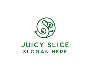 Green Organic Plant logo design