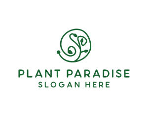 Green Organic Plant logo design