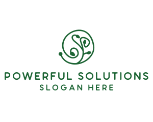 Green Organic Plant logo design