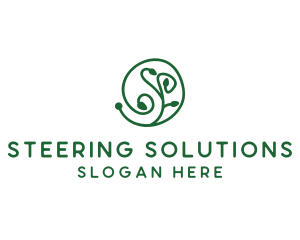 Green Organic Plant logo design