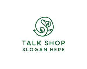 Green Organic Plant logo design