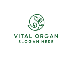 Green Organic Plant logo design