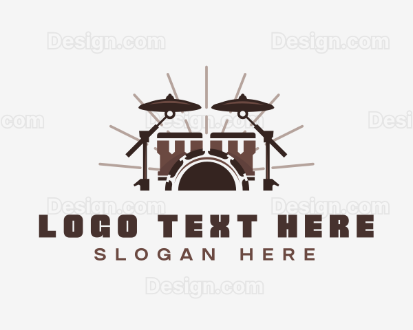 Drums Drummer Band Logo