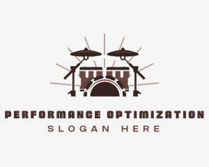 Drums Drummer Band logo design