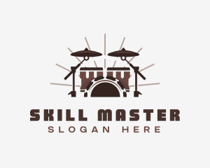 Drums Drummer Band logo design