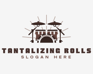 Drums Drummer Band logo design