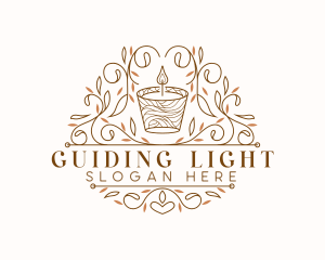 Candle Leaf Spa logo design