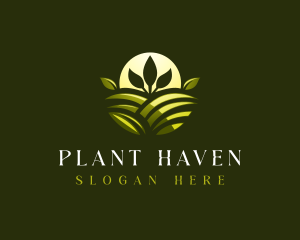 Sun Plant Landscape logo design