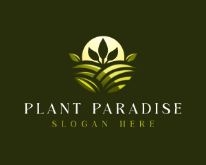 Sun Plant Landscape logo design