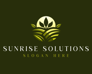 Sun Plant Landscape logo design