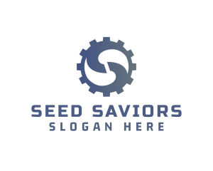 Cog Letter S logo design