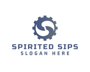 Cog Letter S logo design