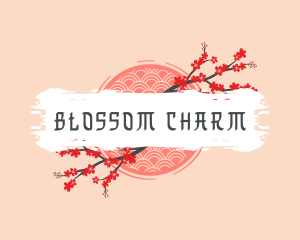 Cherry Blossom Flower logo design