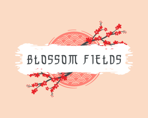 Cherry Blossom Flower logo design