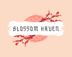 Cherry Blossom Flower logo design