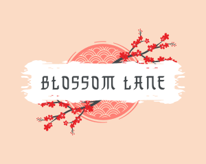 Cherry Blossom Flower logo design