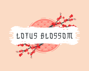 Cherry Blossom Flower logo design