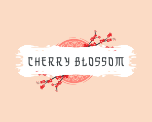 Cherry Blossom Flower logo design