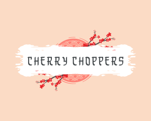 Cherry Blossom Flower logo design