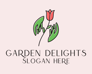 Rose Hand Gardener logo design