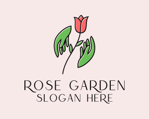 Rose Hand Gardener logo design