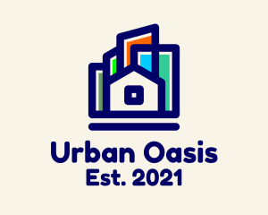 Multicolor Urban House logo design