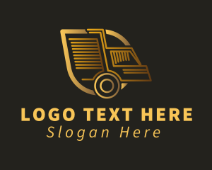 Gold Delivery Truck Logo