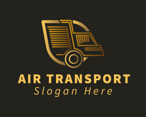 Gold Delivery Truck logo design