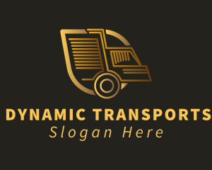 Gold Delivery Truck logo design