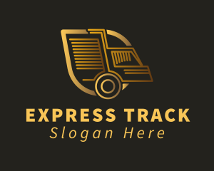 Gold Delivery Truck logo design