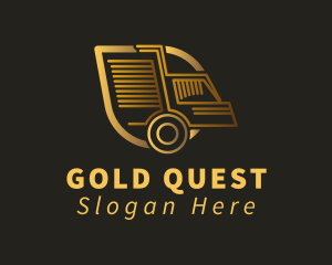 Gold Delivery Truck logo design