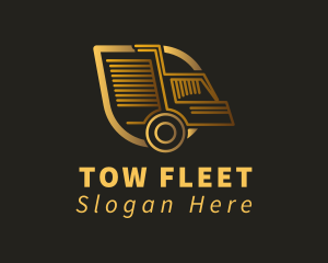 Gold Delivery Truck logo design