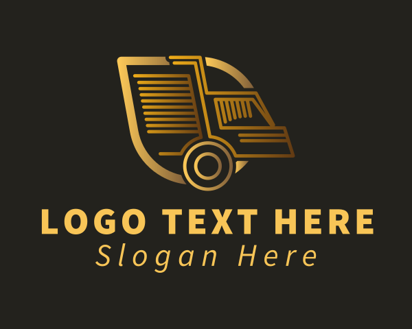 Gold Delivery Truck logo