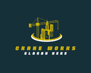 Construction Crane Building logo